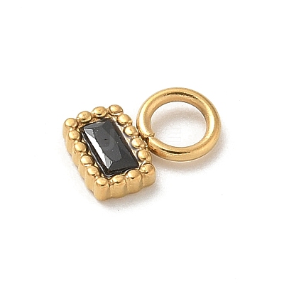 Ion Plating(IP) 304 Stainless Steel with Rhinestone Charms STAS-G351-11G-01-1