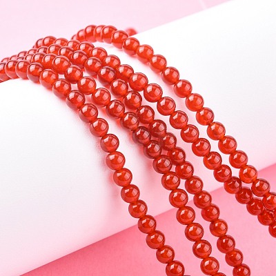 Natural Carnelian Beads Strands X-G-C076-4mm-2A-1