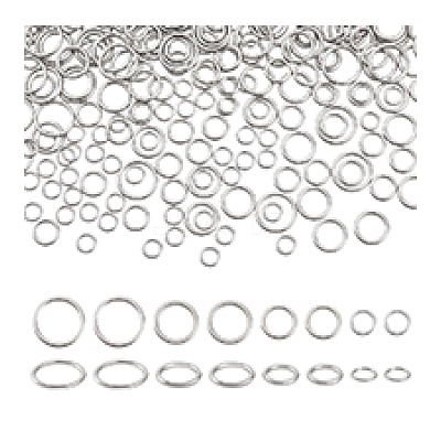4 Styles Alloy Closed Jump Rings FIND-PH0026-79-1