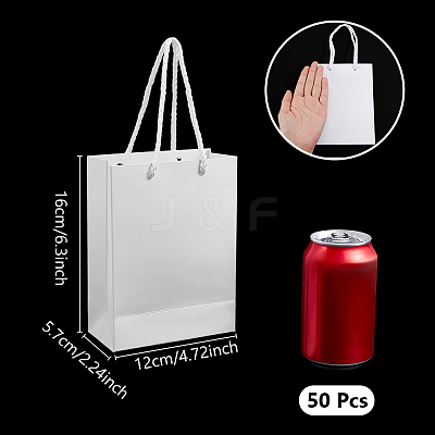 50Pcs Rectangle Cardboard Paper Bags AJEW-NB0007-83-1