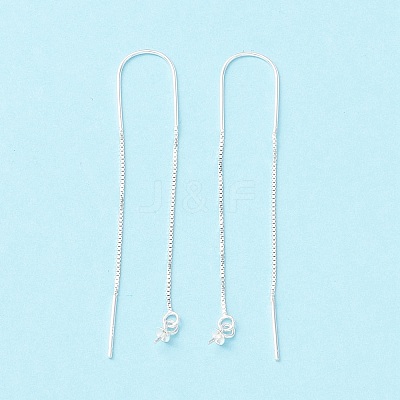 925 Sterling Silver Ear Thread with Peg Bails STER-P047-12S-1