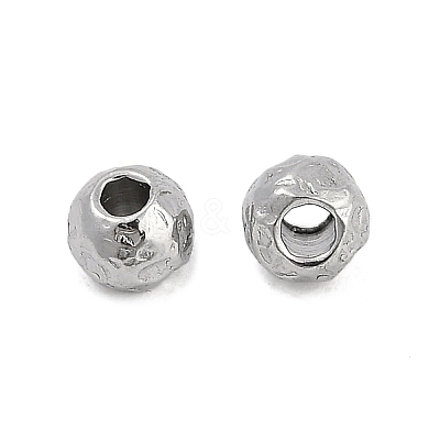 Anti-Tarnish Textured 316 Surgical Stainless Steel Beads STAS-M106-01B-P-1