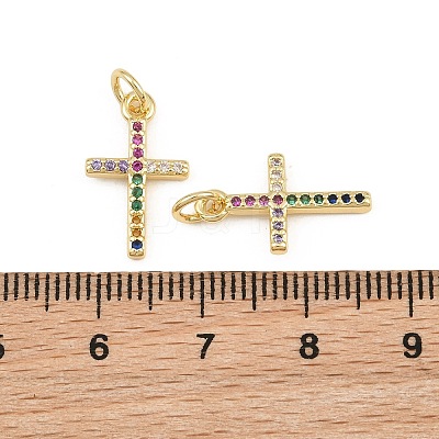 Brass Micro Pave Cubic Zirconia Pendants CU-CBADC6C-11G-01-1