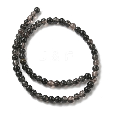 Natural Ice Obsidian Beads Strands G-P590-A03-6mm-02-1
