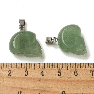 Natural Green Aventurine Pendants G-Z067-02P-02-1