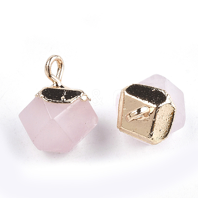 Electroplate Natural & Synthetic Gemstone Star Cut Round Charms G-S344-08-M-1