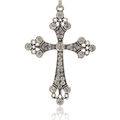 Alloy Rhinestone Big Pendants RB-J112-01AS-1