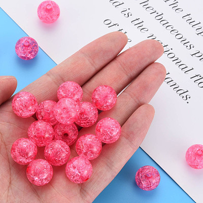 Transparent Crackle Acrylic Beads MACR-S373-66B-N09-1
