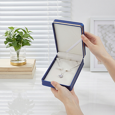 Imitation Leather Pure Color Flip-open Gift Boxes CON-WH0095-238B-03-1