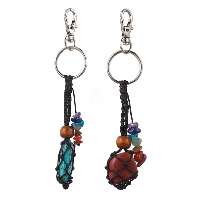 Braided Nylon Pouch Keychains KEYC-JKC00716-01-1