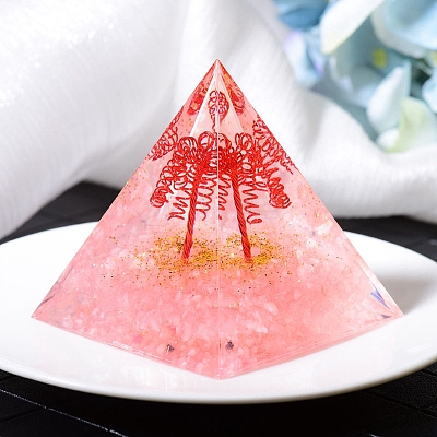 Orgonite Pyramid Resin Display Decorations PW-WG22430-01-1