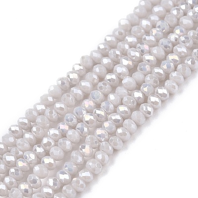 Electroplate Glass Beads Strands EGLA-A044-P1mm-B19-1