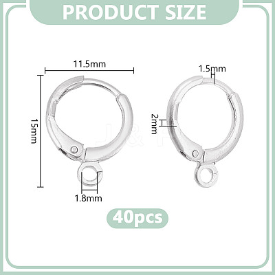 80Pcs Brass Hoop Earrings Findings FIND-DR0001-65B-1