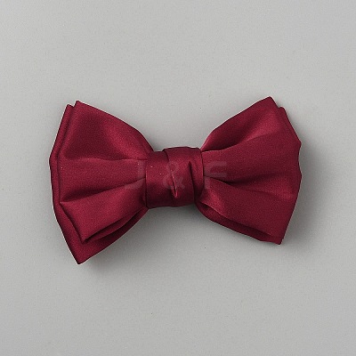Bowknot Satin Face with Iron Shoe Buckle Clips FIND-WH0366-034P-02-1