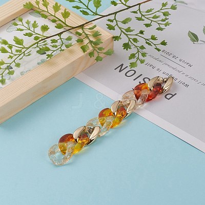 Handmade Glitter Powder Transparent Acrylic Curb Chains AJEW-JB00867-1