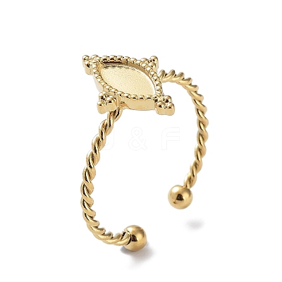 304 Stainless Steel Open Cuff Ring Components X-STAS-F301-28G-1