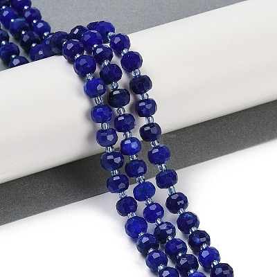 Natural Dyed White Jade Beads Strands G-H057-A22-06-1