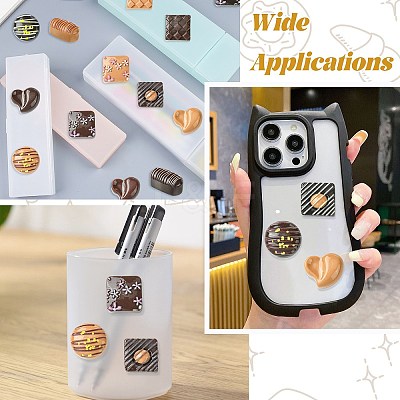 42Pcs 21 Colors Resin Cabochons RESI-CJ0005-05-1