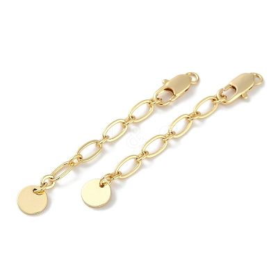 Brass Ends with Chains KK-P283-34G-1