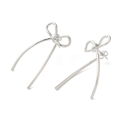 Brass Stud Earrings for Women EJEW-M251-06P-1