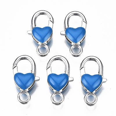 Alloy Enamel Lobster Claw Clasps PALLOY-Q441-031C-RS-1