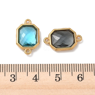 304 Stainless Steel Rhinestone Connector Charms STAS-P453-02G-M-1