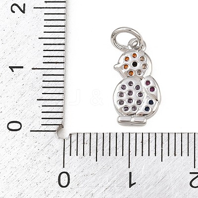 Brass Micro Pave Cubic Zirconia Pendants KK-G544-43P-1
