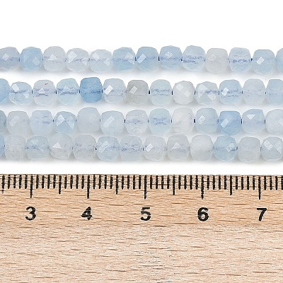 Natural Aquamarine Beads Strands G-L625-B02-4x4mm-1