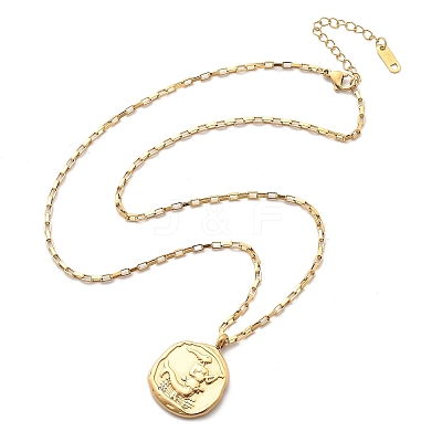304 Stainless Steel Constellation Pendant Necklaces NJEW-K392-01G-06-1