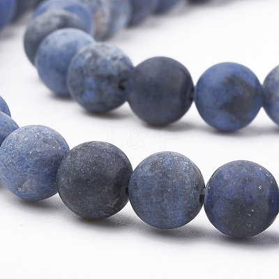 Natural Dumortierite Quartz Beads Strands G-T106-060-1