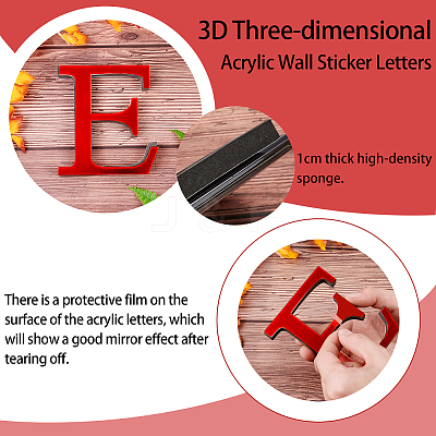 Acrylic Mirror Wall Stickers Decal DIY-CN0001-13B-E-1