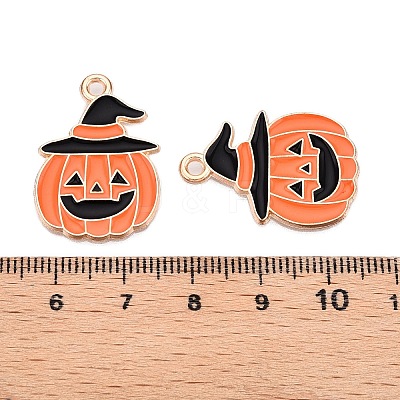 Halloween Theme Alloy Enamel Pendants ENAM-T020-07A-1