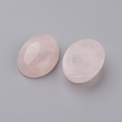 Natural Rose Quartz Flat Back Cabochons X-G-G741-30x40mm-21-1