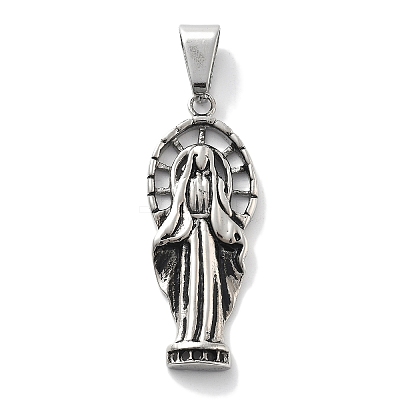 304 Stainless Steel Pendants STAS-Z098-19AS-1