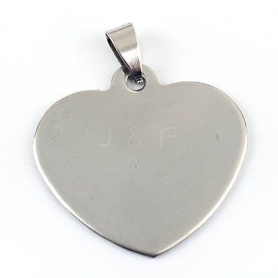 Non-Tarnish 201 Stainless Steel Mirror Polished Finish Stamping Blank Tag Pendants LS-STAS-R064-82-1