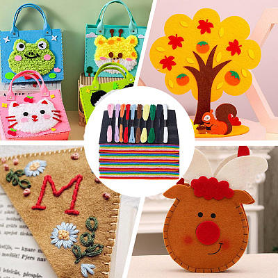 40Pcs Square Felt Fabric DIY-CY0003-37-1