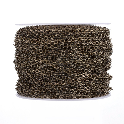Brass Flat Oval Cable Chains CHC029Y-AB-1