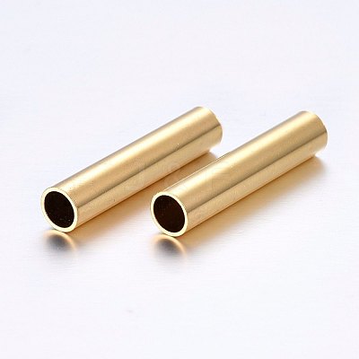 304 Stainless Steel Tube Beads STAS-O098-07G-02-1