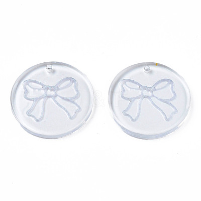 Transparent Resin Pendants RESI-N030-006D-1