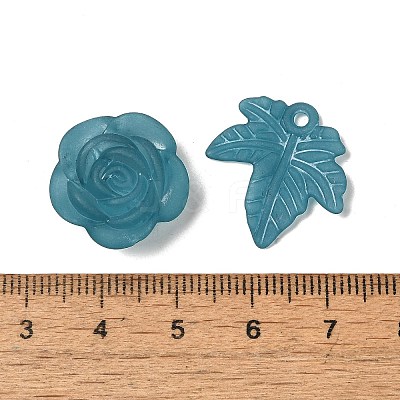 Frosted Transparent Acrylic Beads OACR-U006-03D-1