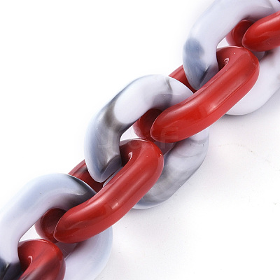 Handmade Acrylic Cable Chains AJEW-JB00654-M-1