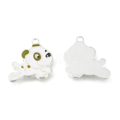 Alloy Enamel Puppy Charms EA514Y-1-1