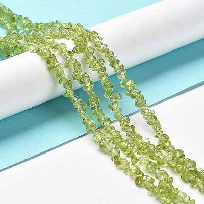 Natural Peridot Beads Strands G-E607-A06-1