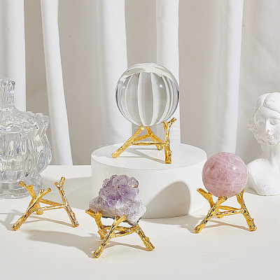 Alloy Crystal Ball Holders ODIS-WH0007-59A-G-1