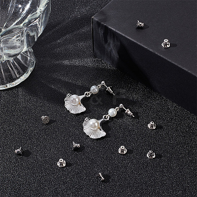 12Pcs Brass Ear Nuts KK-BBC0016-30P-1