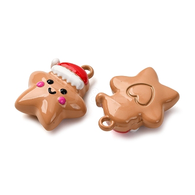 Christmas Themes Baking Paint Alloy Pendants LS-FIND-G097-02E-1
