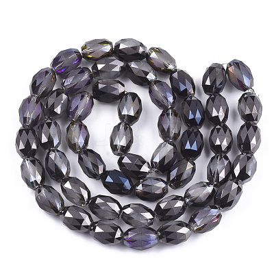 Electroplated Glass Beads Strands EGLA-T015-02B-01-1