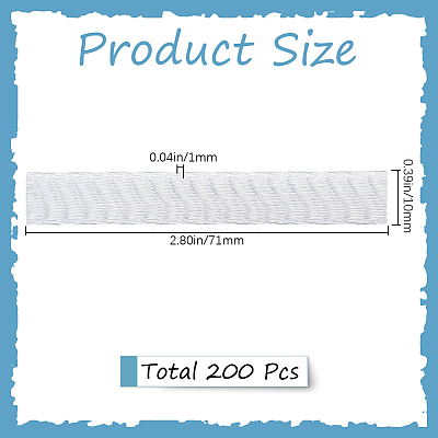 200Pcs PE Makeup Brush Protector Reusable Expandable Mesh Cover MRMJ-GF0001-51A-1