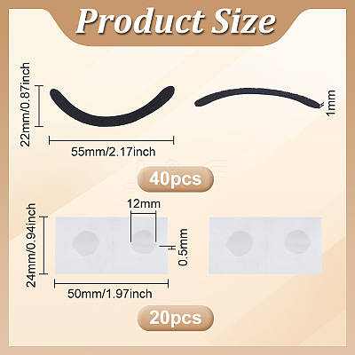 20 Sets Non-Woven Cake Insert Card Decoration AJEW-FG0004-74B-1