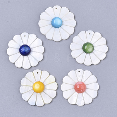 Natural Freshwater Shell Pendants SHEL-S276-71-1